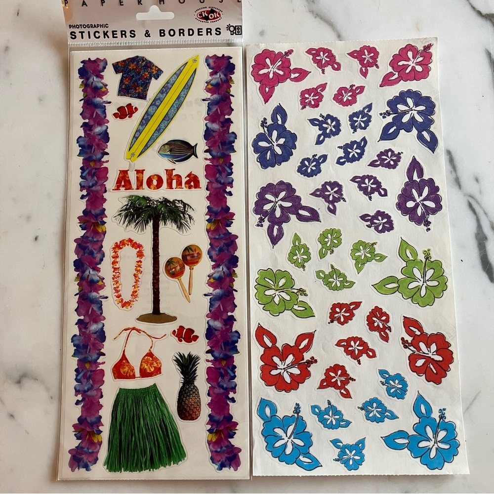 7 pages 12x12‎ Scrapbook paper with coordinating stickers Summer Fun Pool - Picture 5 of 5